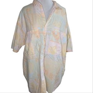 80s Vintage Forenza Shirt Large Pastel Funky Vintage Button Down